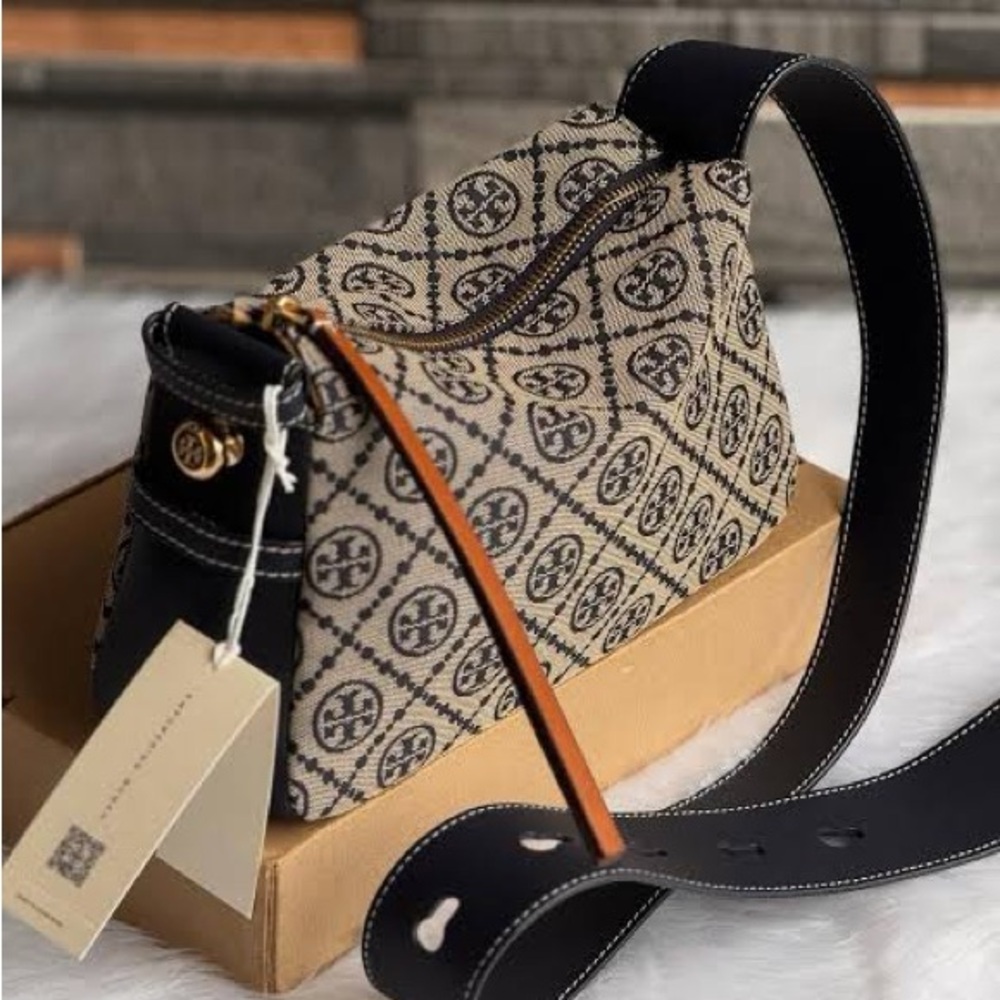 T Monogram Small Romy Shoulder Bag